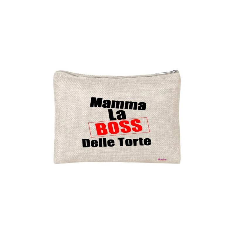 pochette bustina porta oggetti scritta super mom festa mamma regalo compleanno