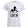 t-shirt bianca uomo scritta bidello uomo delle mille risorse scuola regalo