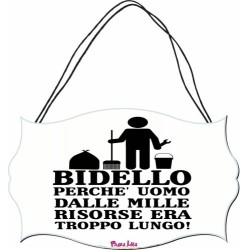 targa targhetta legno mdf scritta bidello uomo delle mille risorse scuola regalo