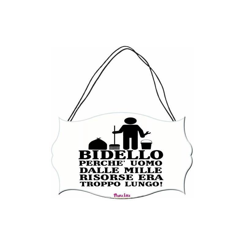 targa targhetta legno mdf scritta bidello uomo delle mille risorse scuola regalo