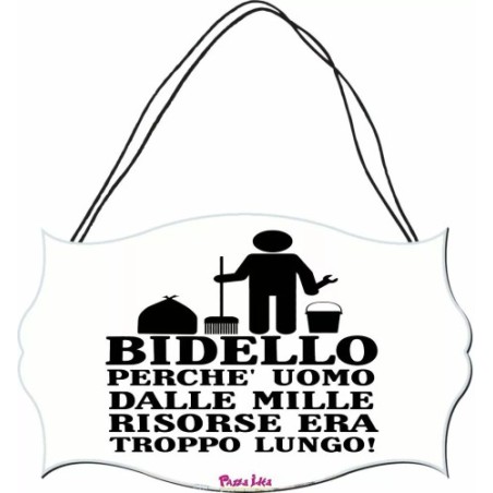 targa targhetta legno mdf scritta bidello uomo delle mille risorse scuola regalo
