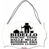 targa targhetta legno mdf scritta bidello uomo delle mille risorse scuola regalo