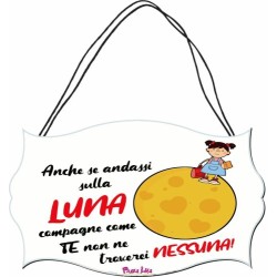 targa targhetta legno mdf scritta compagne come te non ne troverei scuola regalo