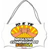 targa targhetta legno mdf scritta io e te migliori compagni di scuola regalo