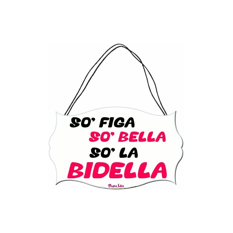 targa targhetta legno mdf scritta so figa so bella so la bidella fine scuola