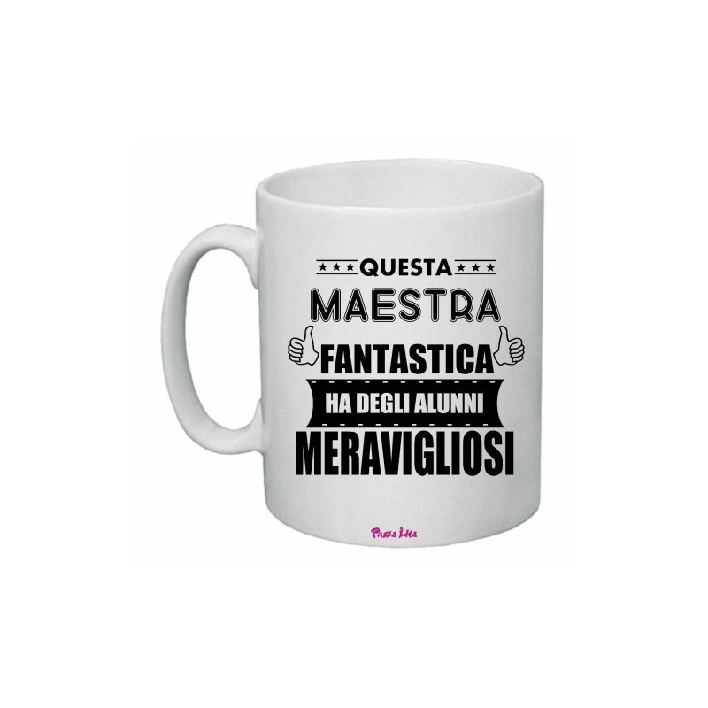 tazza 8 x 10 scritta maestra alunni meravigliosi auguri compleanno scuola