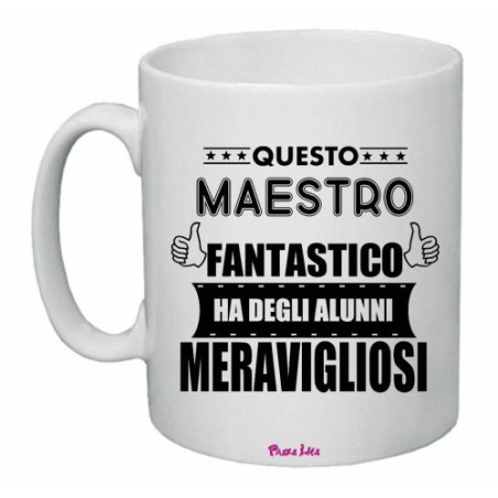 tazza 8 x 10 scritta maestro alunni meravigliosi auguri compleanno scuola