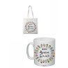 tazza 8x10 + borsa poliestere 36x40 scritta 100% maestra speciale scuola regalo