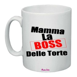 tazza 8x10 scritta mamma la boss delle torte idea regalo festa compleanno