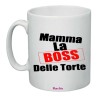 tazza 8x10 scritta mamma la boss delle torte idea regalo festa compleanno