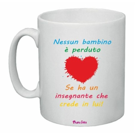 tazza 8x10 scritta simpatica insegnante bambino regalo compleanno scuola maestra