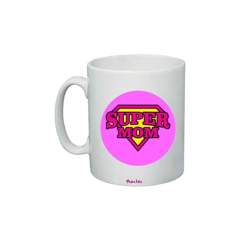 tazza 8x10 scritta super mom idea regalo festa della mamma compleanno