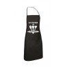 grembiule cotone nero con tasca scritta la cucina di mamma regalo compleanno
