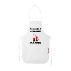grembiule cucina scritta comanda chi porta tacchi mamma festa regalo compleanno