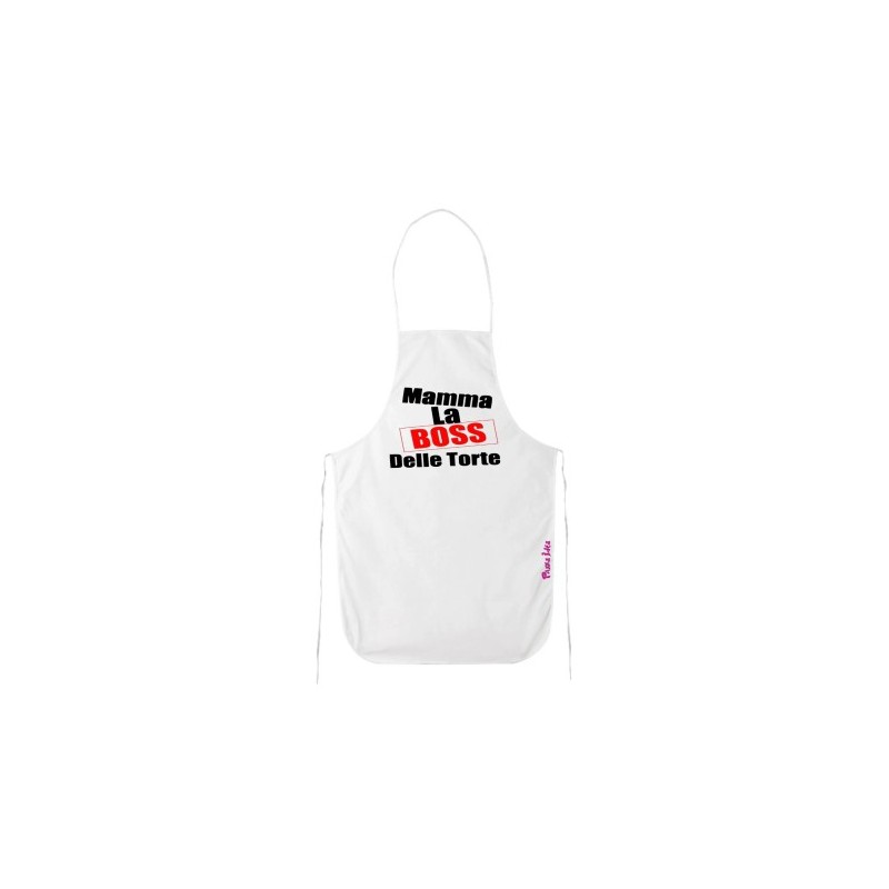 grembiule cucina scritta mamma la boss delle torte festa regalo compleanno
