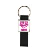 portachiave pelle metallo scritta super mamma festa regalo compleanno
