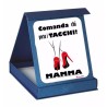 targa targhetta metallo scatola scritta comanda chi porta i tacchi mamma regalo