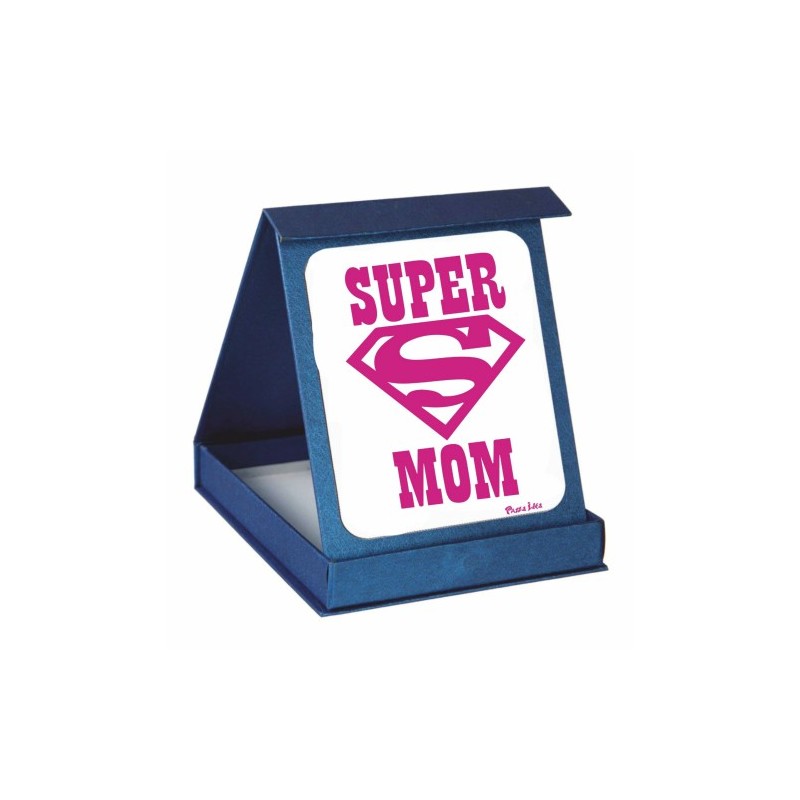 targa targhetta metallo scatola scritta siper mom festa della mamma regalo