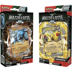 POKEMON MAZZO LOTTE LUCARIO EX o a scelta AMPHAROS EX 60 carte in Italiano Scarlatto e Violetto