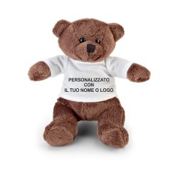 Peluche orsetto con maglietta PERSONALIZZATA con vostro logo o nome