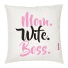 cuscino 40x40 scritta mom wite boss idea regalo festa della mamma compleanno