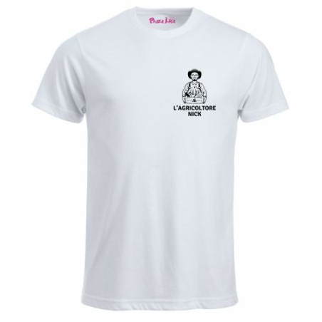 T-shirt in cotone con stampa Agricoltore Nick