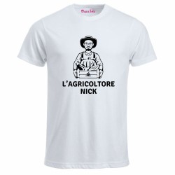 T-shirt in cotone con stampa Agricoltore Nick