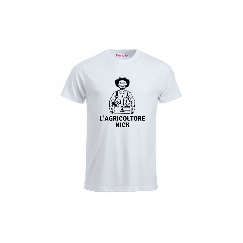 T-shirt in cotone con stampa Agricoltore Nick