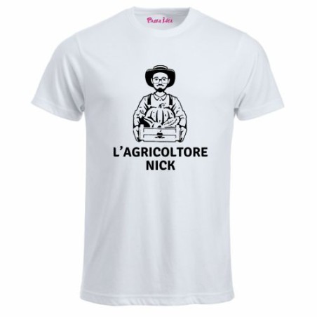 T-shirt in cotone con stampa Agricoltore Nick