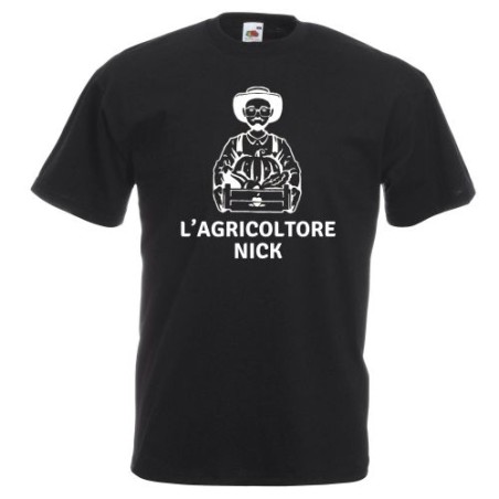 T-shirt in cotone con stampa Agricoltore Nick