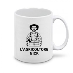 Tazza 8x10 cm in ceramica con stampa Agricoltore Nick