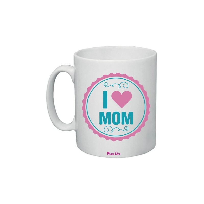 tazza ceramica 8x10 scritta i love mom idea regalo festa della mamma compleanno