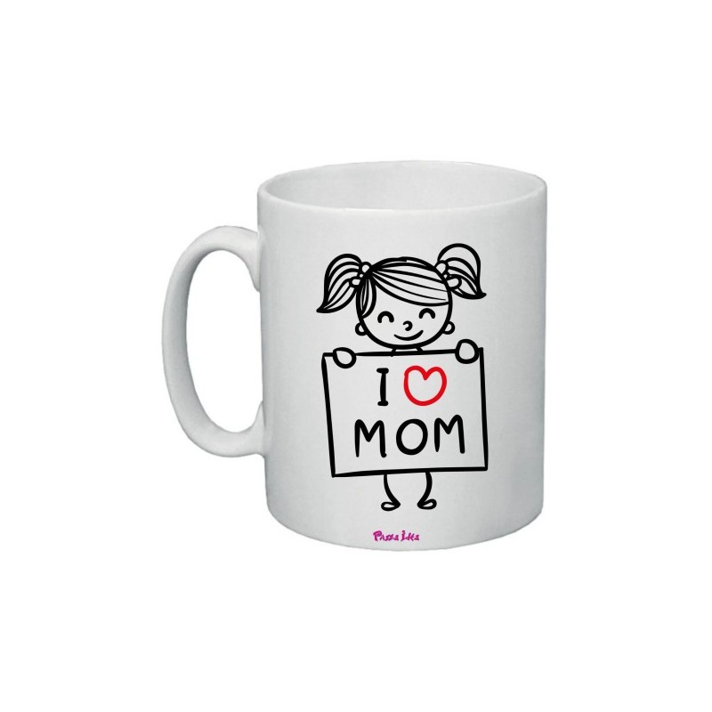 tazza ceramica 8x10 scritta i love mom idea regalo festa della mamma compleanno