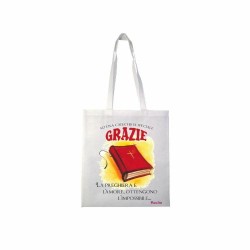 borsa poliestere 36x40 scritta grazie catechista catechismo regalo bambini