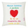 cuscino 40x40 scritta bambino insegnante crede in lui scuola idea regalo maestra