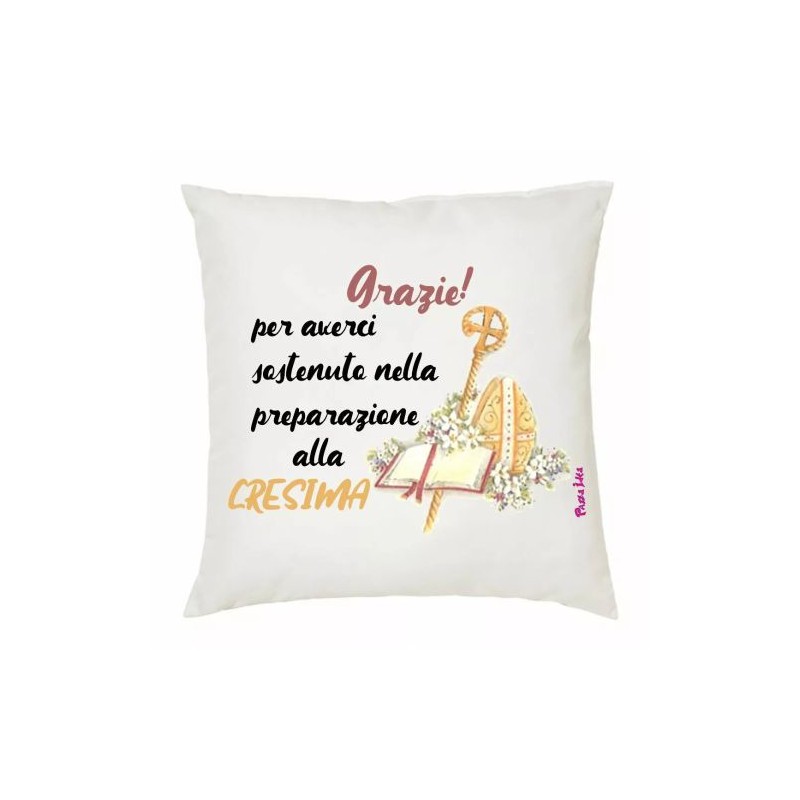 cuscino 40x40 scritta catechista grazie catechismo idea regalo cresima