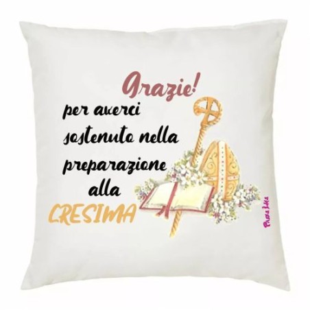 cuscino 40x40 scritta catechista grazie catechismo idea regalo cresima