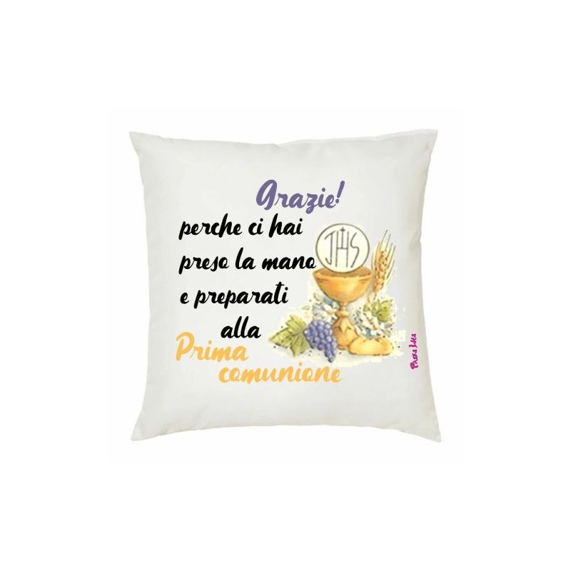 cuscino 40x40 scritta catechista grazie catechismo idea regalo prima comunione