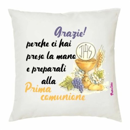 cuscino 40x40 scritta catechista grazie catechismo idea regalo prima comunione