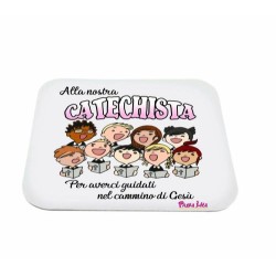 mouse pad tappetino pc scritta alla nostra catechista regalo catechismo bambino