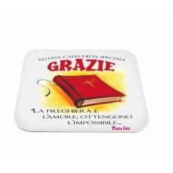 mouse pad tappetino pc scritta grazie catechista regalo catechismo bambino