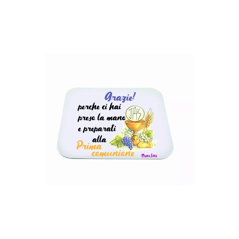 mouse pad tappetino pc scritta grazie catechista regalo catechismo comunione