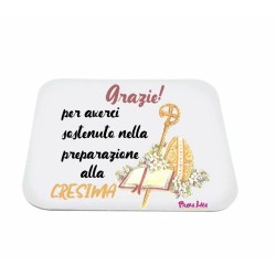 mouse pad tappetino pc scritta grazie catechista regalo catechismo cresima