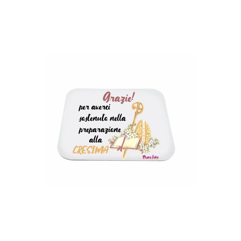 mouse pad tappetino pc scritta grazie catechista regalo catechismo cresima