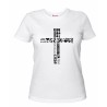t-shirt maglia bianca donna scritta Dio Gesu' amore fede croce vita luce regalo