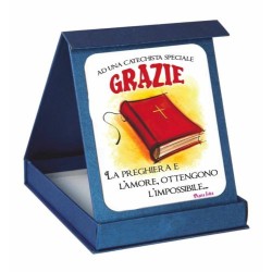 targa targhetta adesiva scatola scritta grazie catechista regalo catechismo