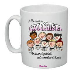 tazza 8 x 10 scritta catechista catechismo bambini idea regalo fine anno