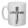 tazza 8 x 10 scritta Gesu' vita Dio amore gioia regalo maestra catechista suora