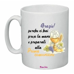 tazza 8 x 10 scritta grazie catechista catechismo comunione bambini idea regalo