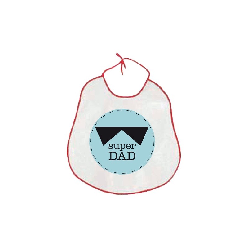 Bavaglione 40x38cm Super Dad
